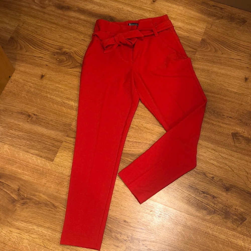 Red dress trousers